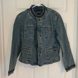 Style & Co Denim Jacket with Beading Details